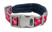 Petface Signature Padded Red Paws Dog Collar