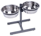 Petface Stainless Steel Adjustable Dog Double Diner For Food & Water
