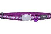 Red Dingo Cat Collar Reflective Fish Purple