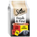 Sheba Fresh & Fine Cat Pouches with Beef & Chicken in Gravy