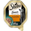 Sheba Sauce Collection Cat Trays with Turkey in Sauce