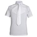 Shires Aubrion Short Sleeve Gents Tie Shirt White