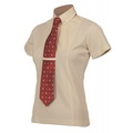 Shires Aubrion Short Sleeve Tie Shirt Yellow
