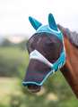 Shires Fine Mesh Fly Mask with Ears & Nose Teal