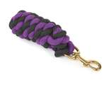 Shires Headcollar Lead Rope With Trigger Clip Black/Purple