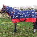 StormX Original 200 Combi Turnout Rug Thelwell Collection Practice Makes Perfect Navy/Red