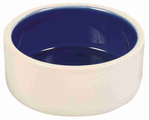 Trixie Dog Cream/Blue Ceramic Bowl