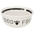 Trixie Dog Food Bowl Ceramic Black/White