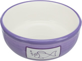 Trixie Fish Print Ceramic Bowl for Cats