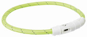Trixie Flash Light Ring USB Dog Visibility Green