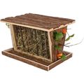 Trixie Hay Manager With Floor and Roof Bark Wood for Small Animals
