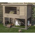 Trixie Natura Hutch with Enclosure Outdoor Run for Small Animals Grey/Green