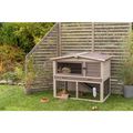 Trixie Natura Hutch with Outdoor Run Two Storey for Small Animals Grey/Brown
