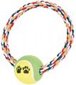 Trixie Rope Ring with Tennis Ball Dog Toy
