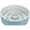Trixie Slow Feeding Ceramic Bowl Grey/Blue