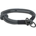 Trixie Soft Rope Semi-Choke Adjustable Dog Collar Black/Grey