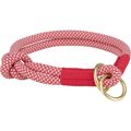 Trixie Soft Rope Semi-Choke Adjustable Dog Collar Red/Cream