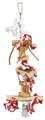 Trixie Toy with Coloured Rope, Wood and Leather Ribbon