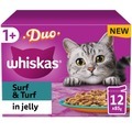 Whiskas 1+ Cat Pouches Duo Surf & Turf in Jelly