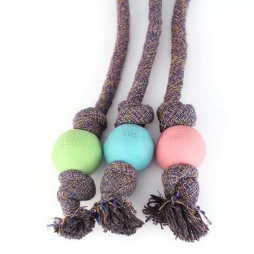 Beco Natural Rubber Ball On Rope Dog Toy