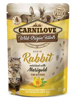 Carnilove Rabbit with Marigold Kitten Food Pouches