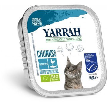 Yarrah Organic Grain Free Cat Food Chunks with Fish