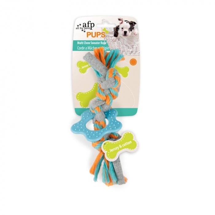 All For Paws Pups Multi Chew Sweater Rope Dog Toy