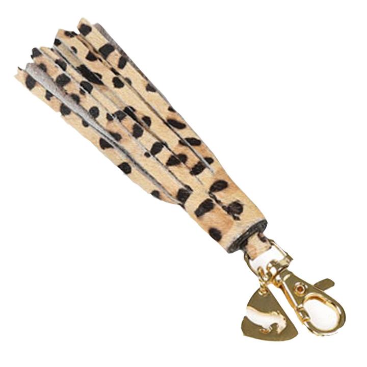 Aubrion Leopard Tassel Keyring