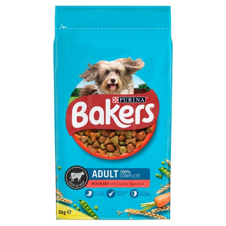 Bakers Adult Dry Dog Food Beef and Veg
