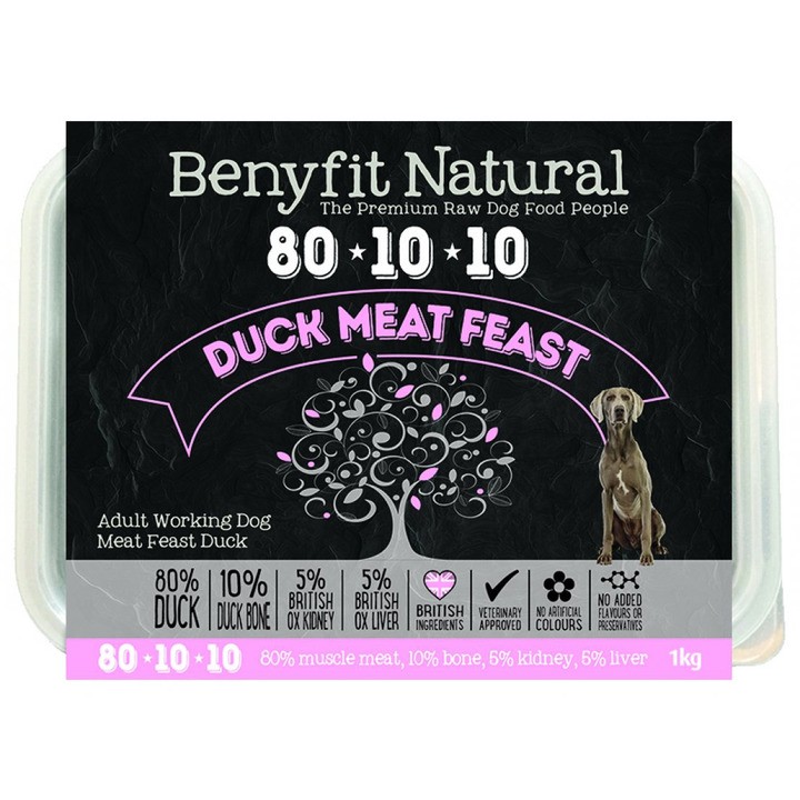 Benyfit 80:10:10 Duck Meat Feast Raw Adult Dog Food