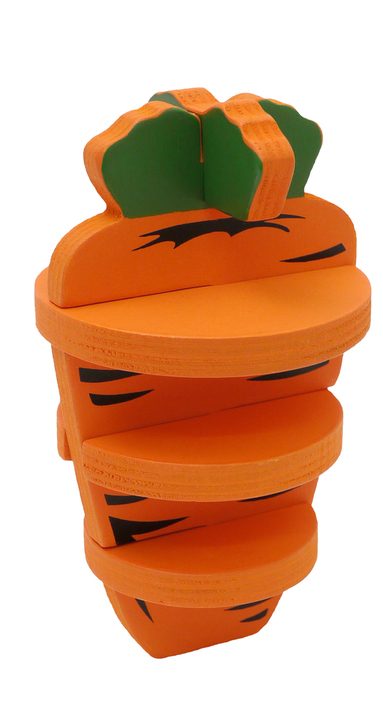 Boredom Breaker Woodies 3D Carrot for Small Animals