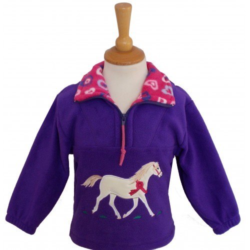 British Country Collection Purple Champion Pony Childrens Fleece Jacket