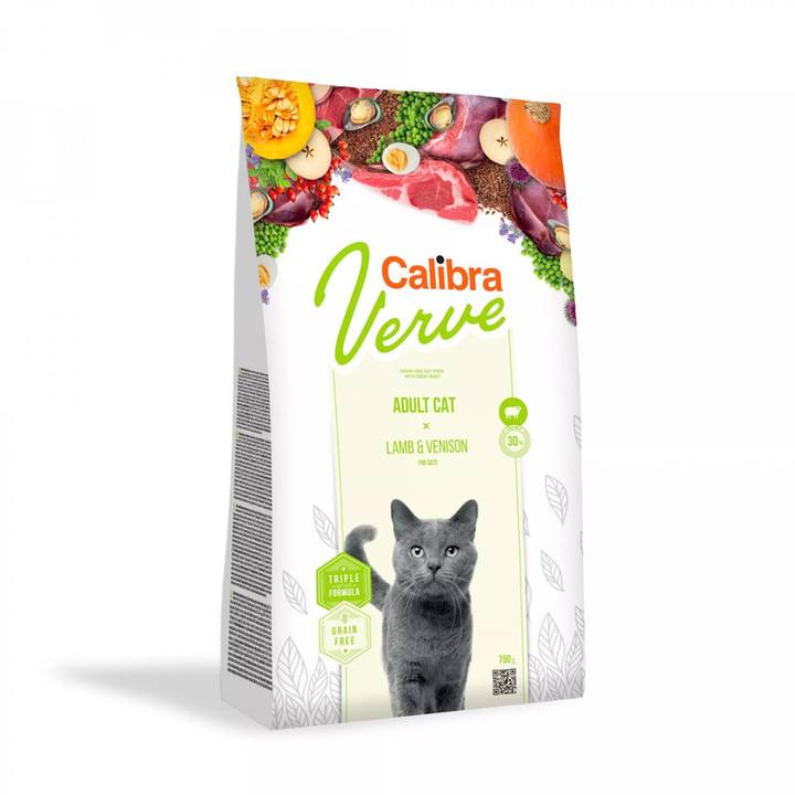Calibra Verve Grain Free Lamb & Venison 8+ Dry Adult Cat Food