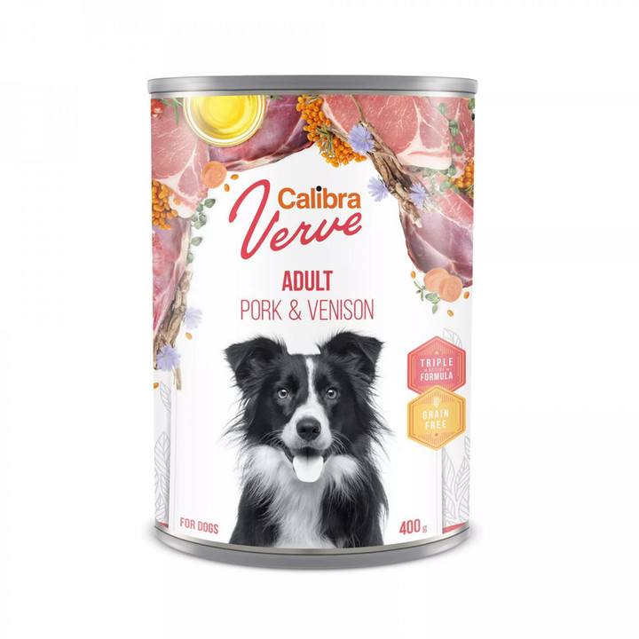 Calibra Verve Grain Free Pork & Venison Canned Adult Dog Food
