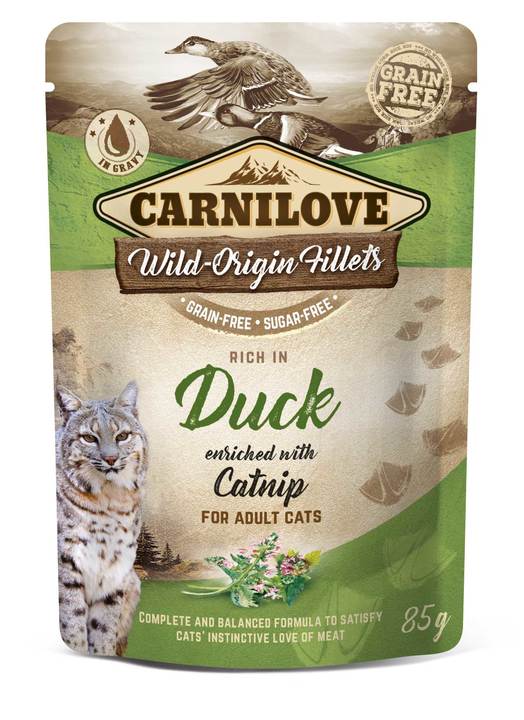 Carnilove Duck with Catnip Adult Cat Food Pouches