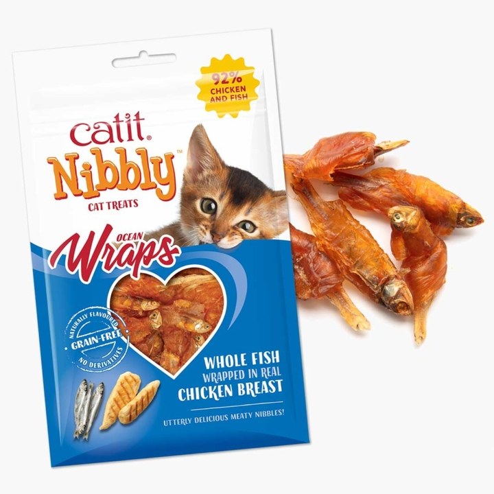 Catit Nibbly Wraps Chicken & Fish
