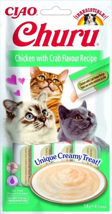 Churu Chicken with Crab Recipe Puree for Cats