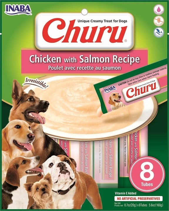 Churu Chicken with Salmon Recipe Puree for Dogs