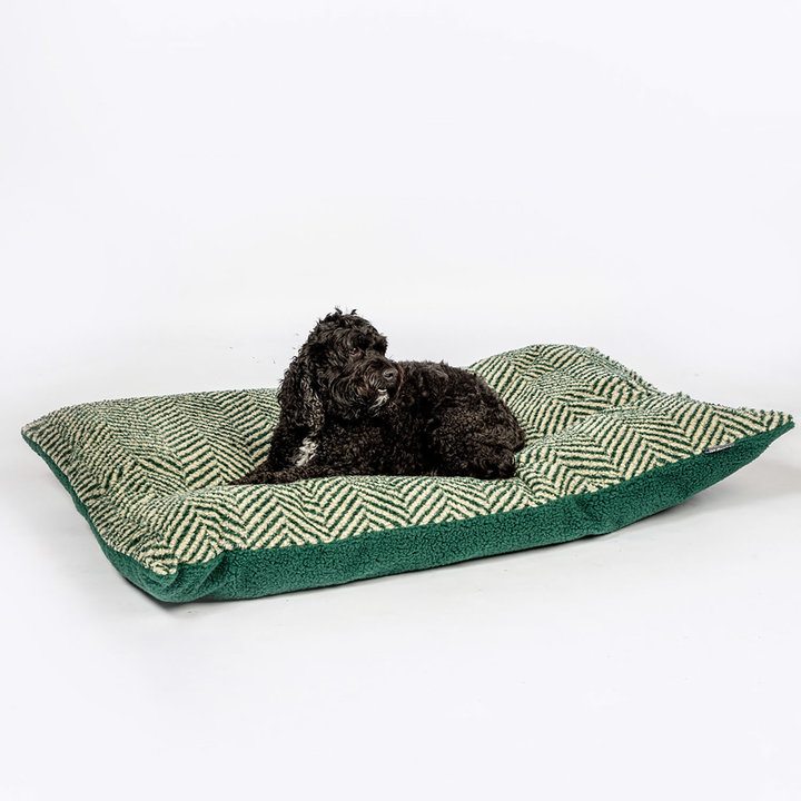 Danish Design Green Herringbone Fleece Deep Duvet for Dogs