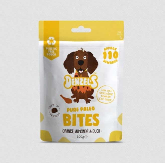Denzel's Pure Paleo Bites For Dogs Orange Almond & Duck for Dogs