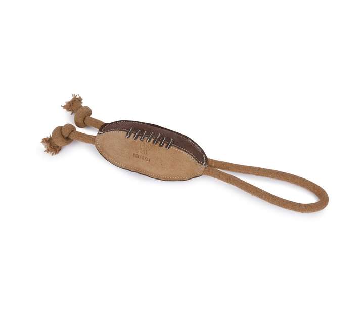 Digby & Fox Dog Leather Ball Toy Rugby