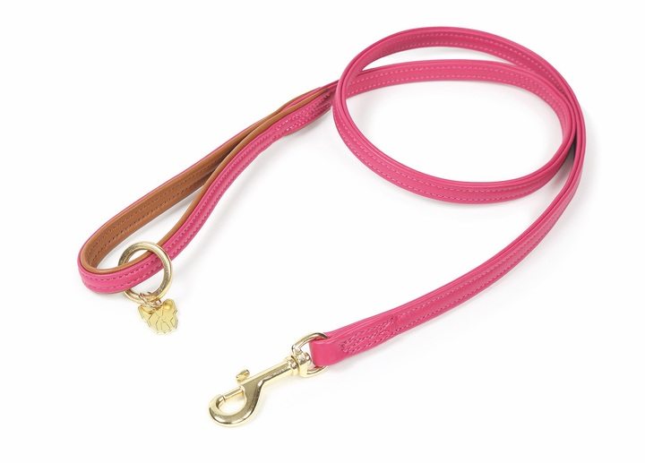 Digby & Fox Padded Leather Dog Lead Pink