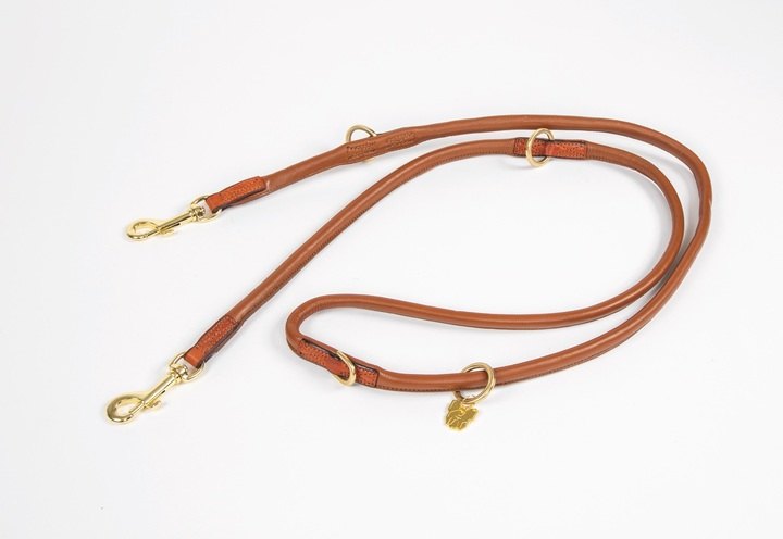 Digby & Fox Rolled Leather Training Lead Tan