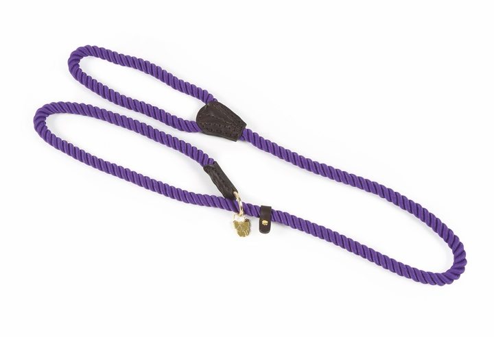 Digby & Fox Rope Slip Dog Lead Purple