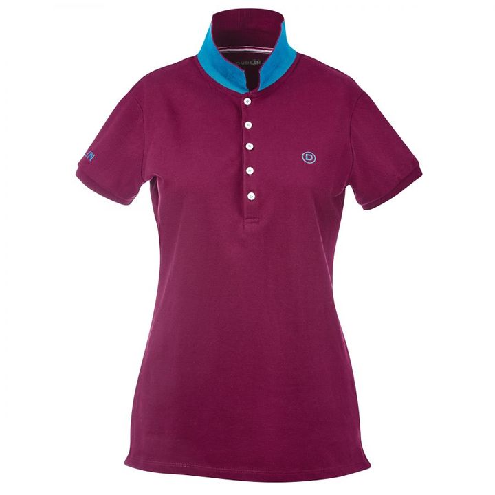 Dublin Ladies Lily Cap Sleeve Polo Red Violet