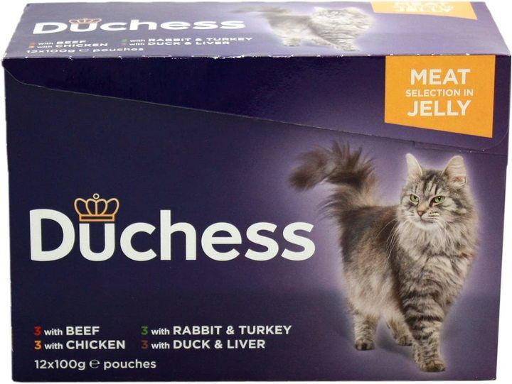 Duchess Meat Selection Cat Food Pouches in Jelly