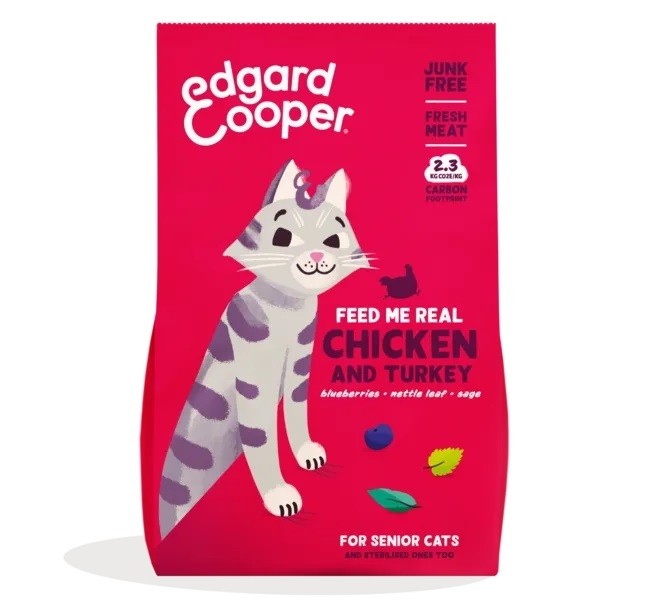 Edgard & Cooper Feed Me Real Chicken & Turkey Grain-Free Senior Cat Food