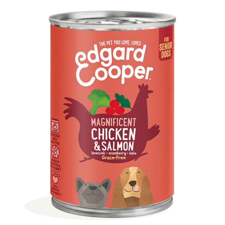 Edgard Cooper Magnificent Chicken & Salmon Senior Dog Wet Tinned Food