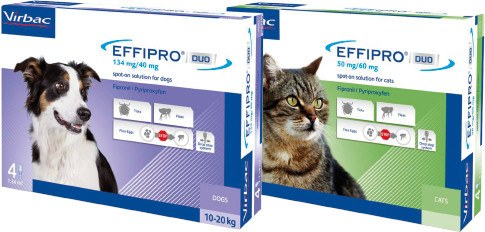 Effipro Duo Flea & Tick Spot on Solution for Cats & Dogs