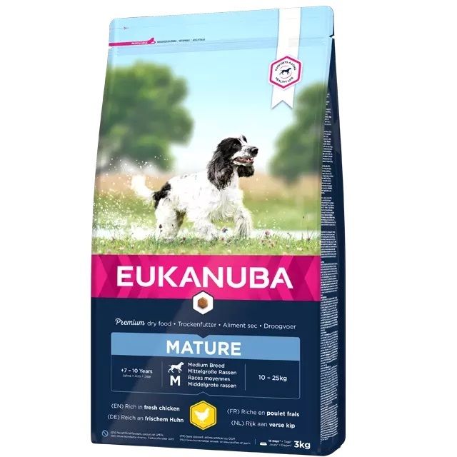 Eukanuba Mature Medium Breed Chicken Dog Food